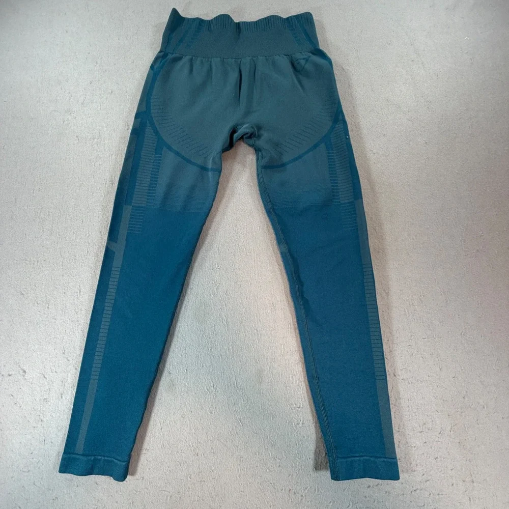 Gymshark Energy+ Seamless High Waisted Leggings Teal Blue Womens XS